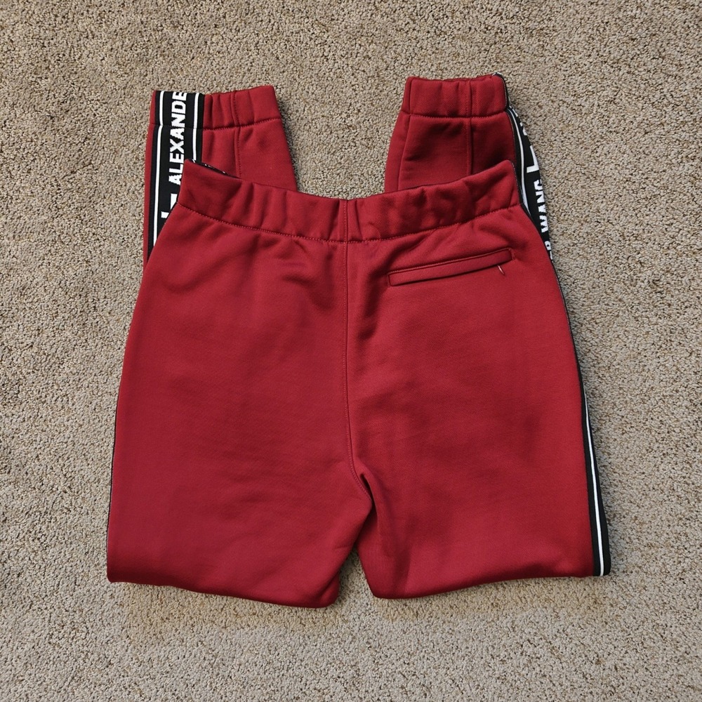 Alexander Wang Designer Track Pants Logo Joggers‎ Red Womens Size Small - Picture 5 of 12